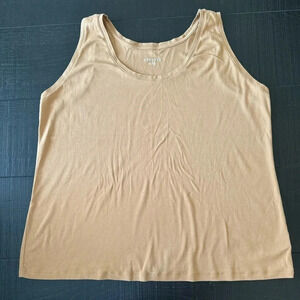 Ava & Viv Shirt Tank Top Brown Scoop Neck Tank Top Shirt Size 3X